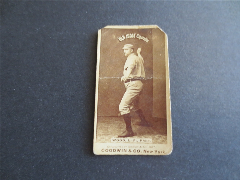 1887-90 N172 Old Judge George Wood Philadelphia N.L. Baseball Card 