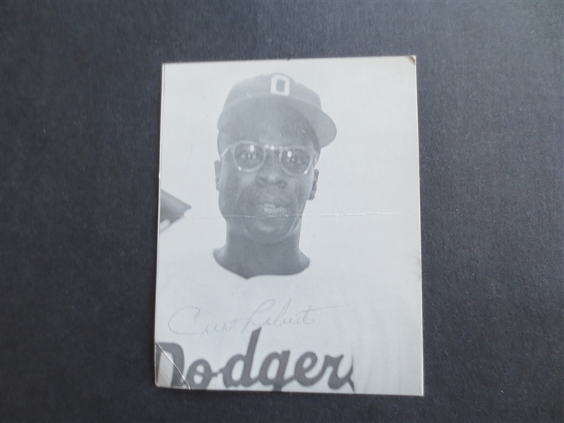 Autographed 1962 Omaha Dodgers Premium Baseball Photo of Curt Roberts RARE!