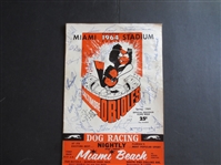Autographed 1964 Houston Colt 45s vs. Baltimore Orioles Spring Training Baseball Program with 25 Signatures