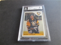 1985-86 Topps Mario Lemieux Beckett 8 NMT-MT Hockey Card #9 