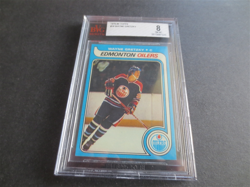 1979-80 Topps Wayne Gretzky Rookie Beckett BVG 8 NMT-MT Hockey Card #18