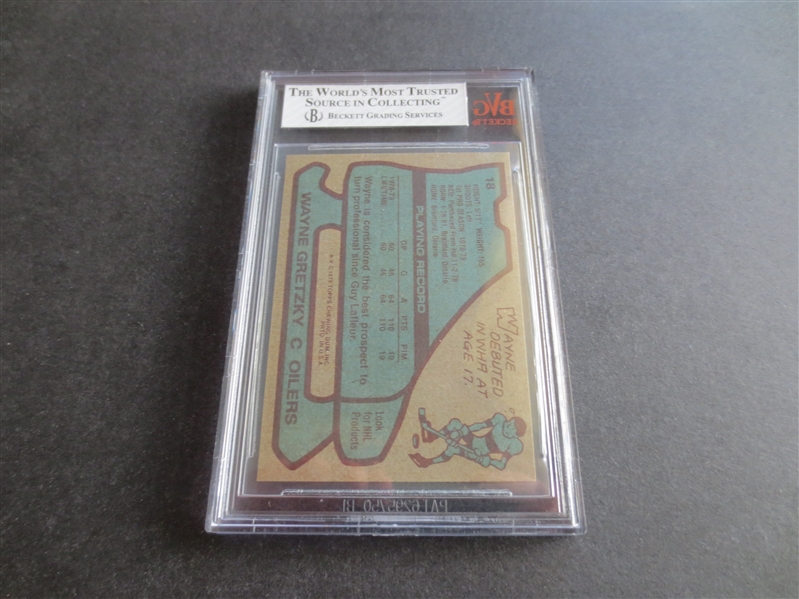 1979-80 Topps Wayne Gretzky Rookie Beckett BVG 8 NMT-MT Hockey Card #18