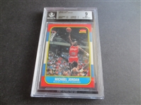 1986-87 Fleer Michael Jordan Rookie Beckett 9 MINT Basketball Card #57  WOW!