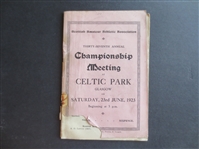 1923 Scottish Amateur Athletic Association Championship Track Program with Eric Liddell (Chariots of Fire Movie) 