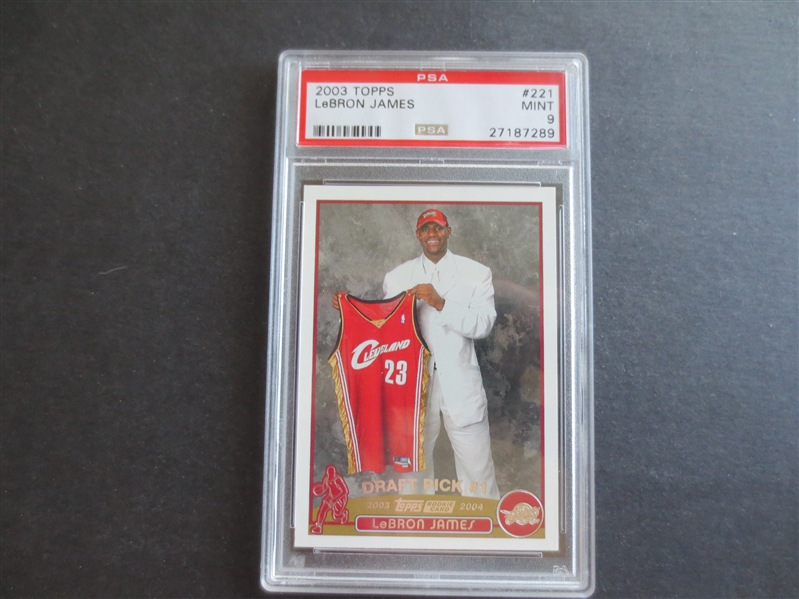 2003 Topps LeBron James Rookie PSA 9 MINT Basketball Card #221