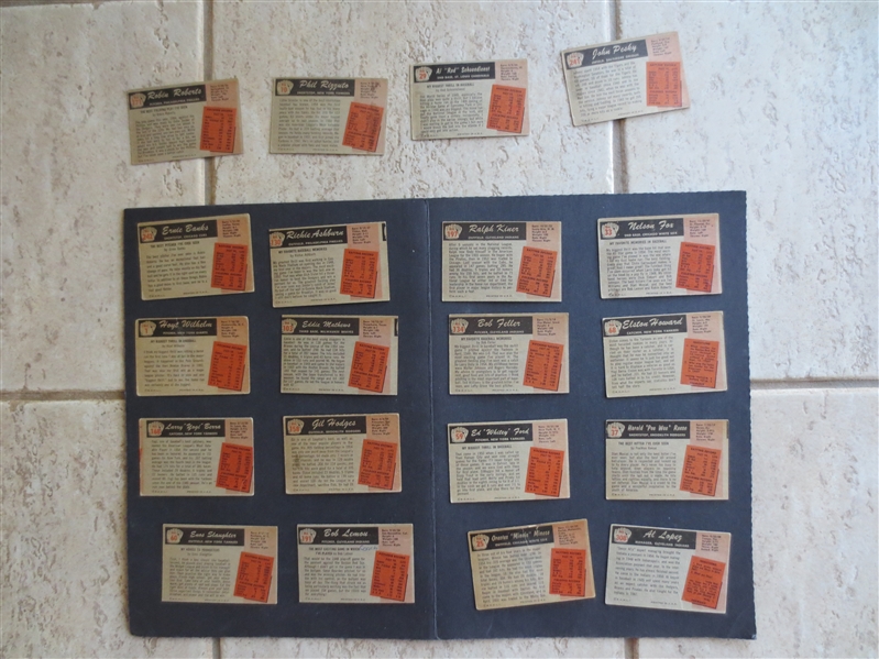 1955 Bowman Baseball Complete Set Minus 5 Cards: Mays, Mantle, Aaron, Kaline, and a common in affordable condition!