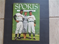 1955 Sports Illustrated Issue with Insert Baseball Cards and Willie Mays Cover