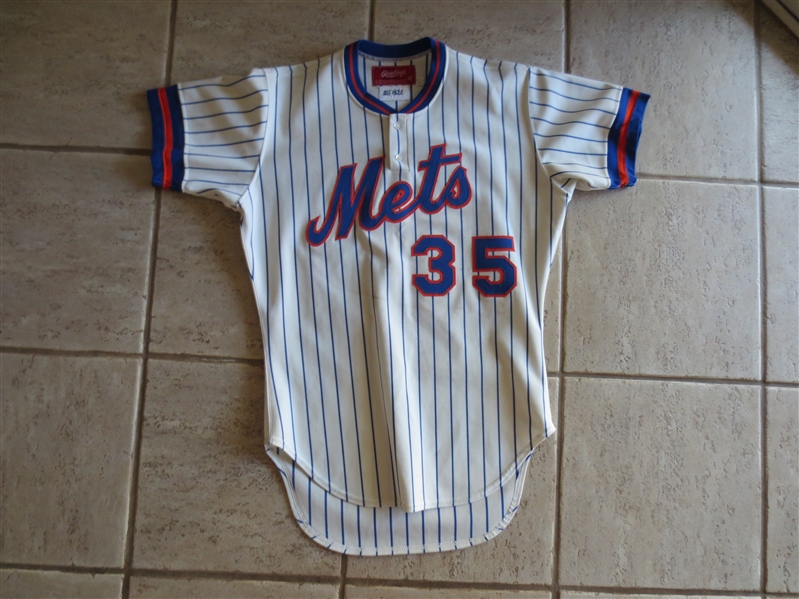 1982 Randy Jones New York Mets Home Game Worn Used Rawlings Baseball Jersey