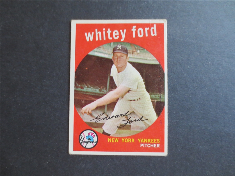 1959 Topps Whitey Ford Baseball Card #430 in affordable condition  Hall of Famer