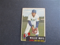 1953 Topps Willie Mays Baseball Card #244 in affordable condition!