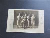 1912-13 Brockport Independents Pro Basketball Postcard with Players Identified   RARE!