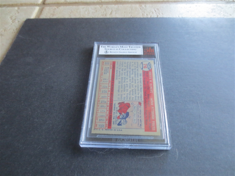 1957 Topps Roberto Clemente BVG 5.5 EX+ Baseball Card #76                                    RC