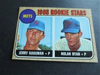1968 Topps Nolan Ryan Rookie Baseball Card #177 in Great Shape but appears slightly miscut!                 RC
