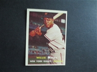 1957 Topps Willie Mays Baseball Card #10 in Beautiful Shape but off-center!      BB