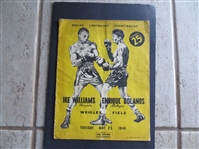 1948 Worlds Lightweight Championship Boxing Program Ike Williams vs. Enrique Bolanos