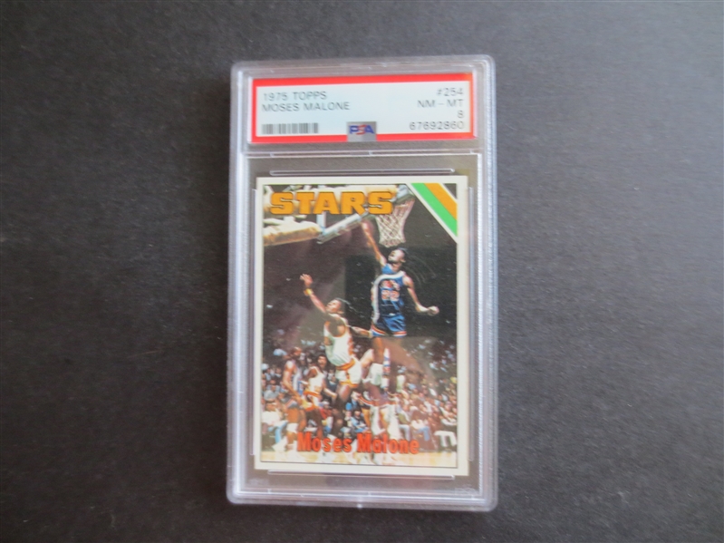 1975 Topps Moses Malone PSA 8 NMT-MT Basketball Card #254