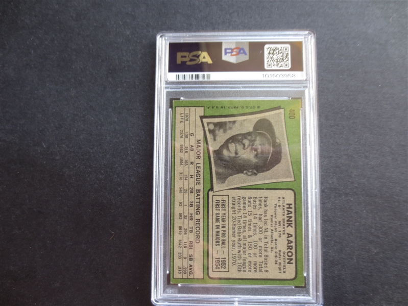 1971 Topps Hank Aaron PSA 6.5 EX-MT+ Baseball Card #400