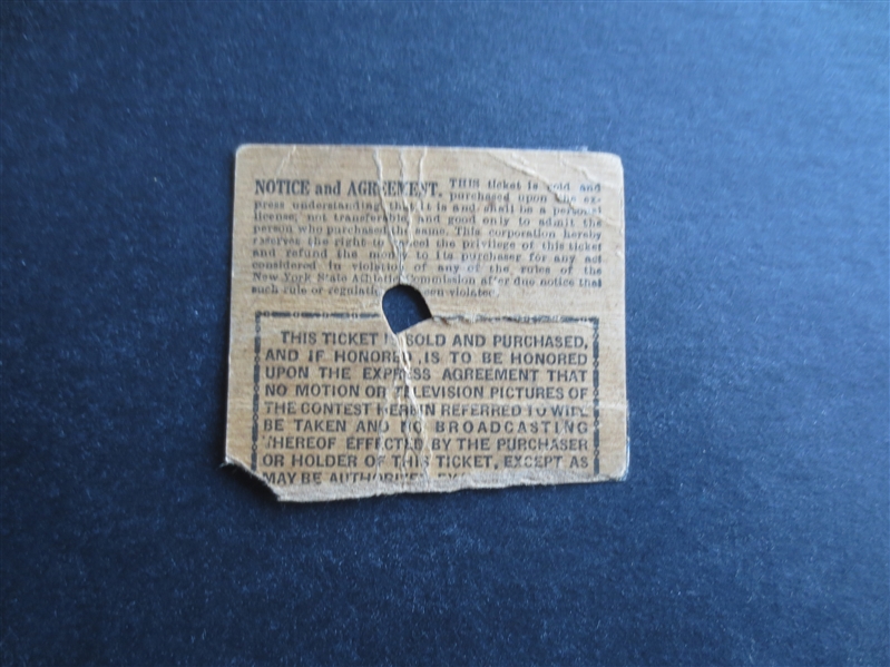 1944 Al Bummy Davis (Jewish) vs. Henry Armstrong Boxing Ticket---Murdered, Jewish Mafia