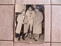 Autographed (?) Original 1940s Photo of Football Hall of Famers Bob Waterfield and Coach George Trafton