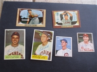 (6) different Autographed 1950-55 Bowman Baseball Cards in Great Shape!
