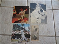 (4) different Autographed Cut Baseball Photos including Minoso, Trucks, and Valo