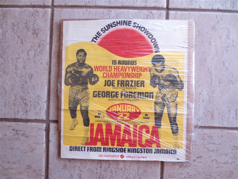 1973 Joe Frazier vs. George Foreman Boxing Poster from Kingston, Jamaica