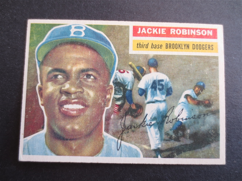 1956 Topps Jackie Robinson Baseball Card #30 in Great Shape!