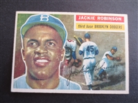 1956 Topps Jackie Robinson Baseball Card #30 in Great Shape!