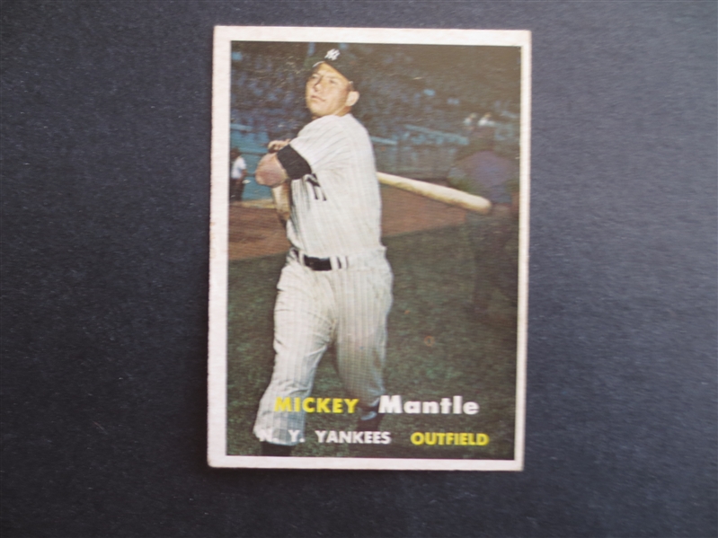 1957 Topps Mickey Mantle Baseball Card #95 in very nice shape!