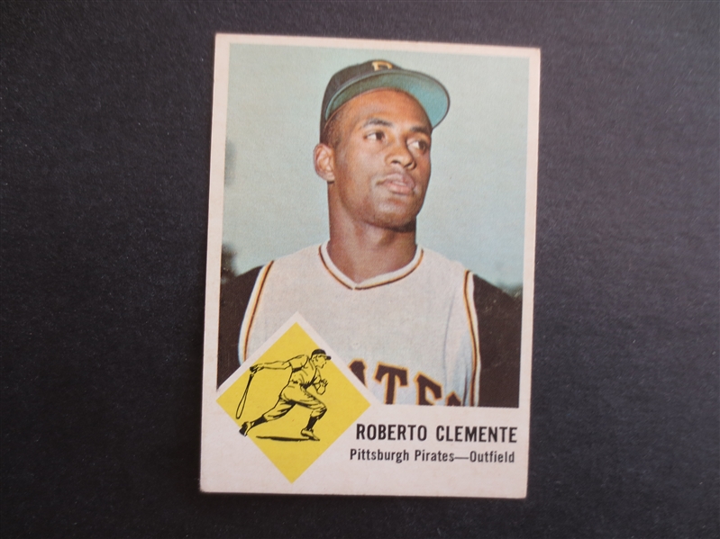 1963 Fleer Roberto Clemente Baseball Card #56 in Great Shape!