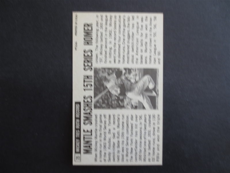 1964 Topps Giant Mickey Mantle Baseball Card #25 in Beautiful Shape!