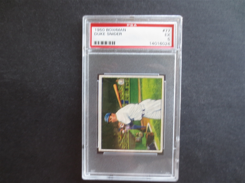 1950 Bowman Duke Snider PSA 5 EX Baseball Card #77  Hall of Famer