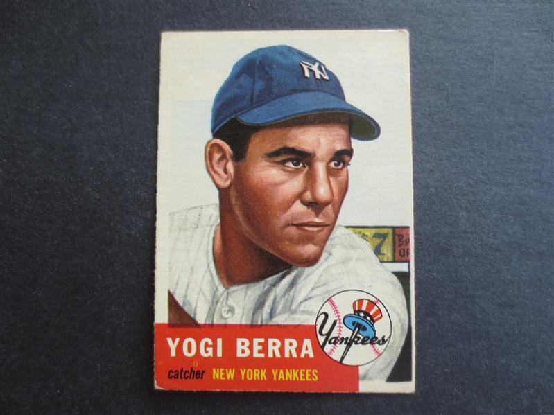 1953 Topps Yogi Berra Baseball Card #104 in Great Shape!
