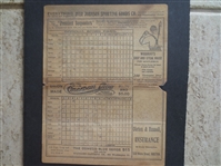 1902 Brooklyn Superbas at Boston Beaneaters Baseball Scorecard  Wee Willie Keeler