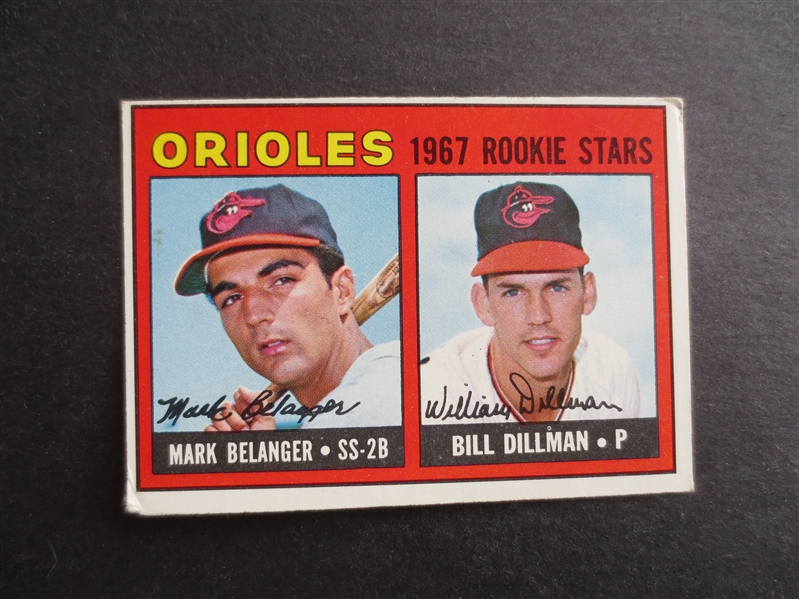(10) different 1967 Topps HIgh Number Baseball Cards including Mark Belanger Rookie