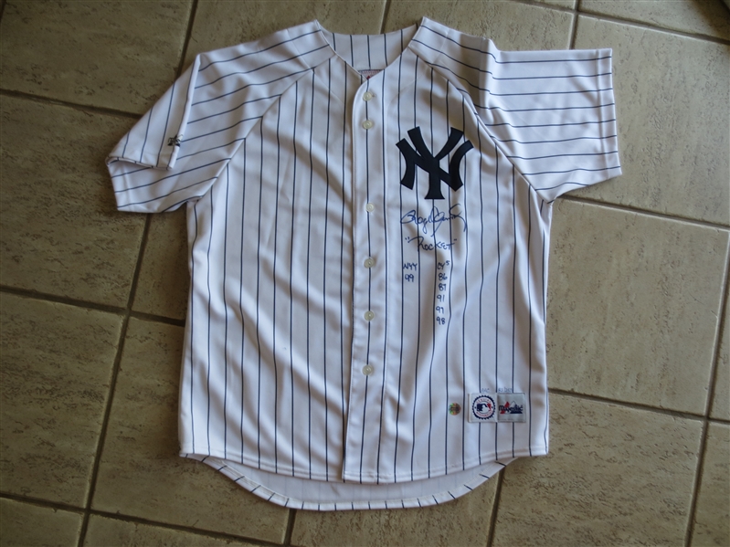 Autographed Roger Clemens Limited Edition Baseball Jersey with added notations and authenticity