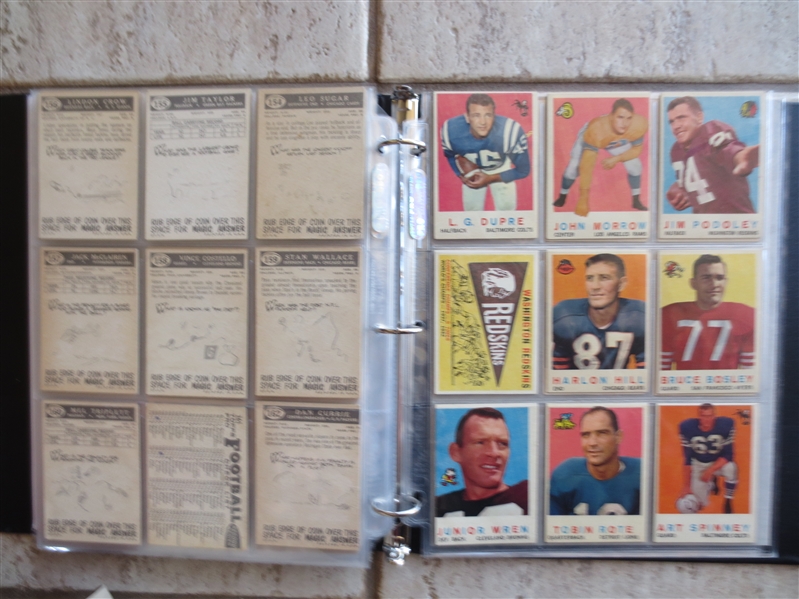 1959 Topps Football Card Complete Set in Great Shape!