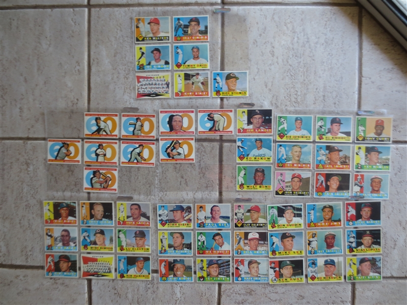 (55) different 1960 Topps High Number (#507-572) Baseball Cards in Great Shape!     JZ 