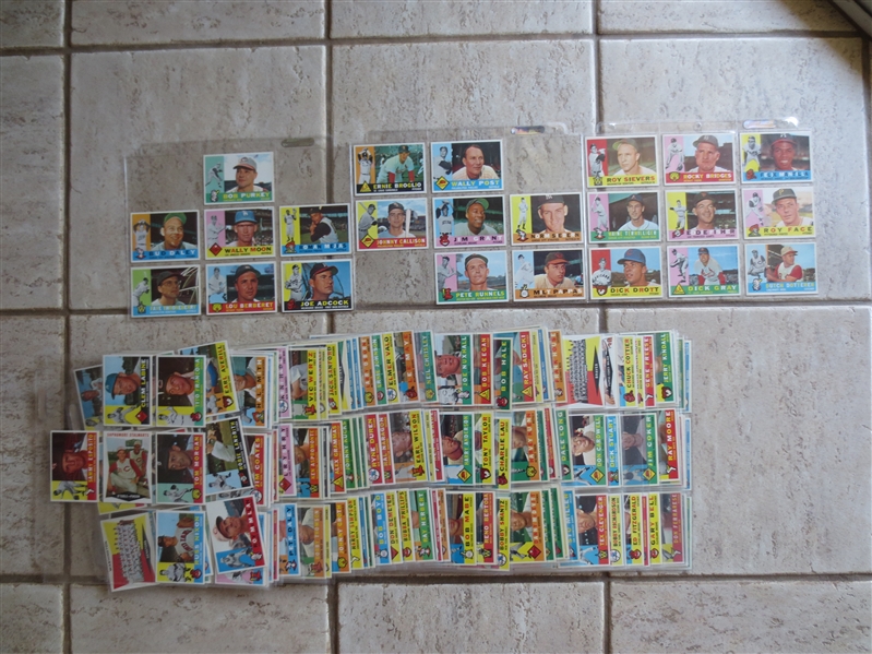 (379) different 1960 Topps Baseball Cards in Great Shape with STARS --- 66% of the Complete Set!        JZ