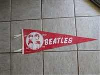 1964 The Beatles Soft Felt Full Size Pennant in Great Shape!   33 inches across
