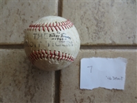 Autographed 1946 Detroit Tigers Team Baseball with 25 signatures including Virgil Trucks, Hank Greenberg and Hal Newhouser            7
