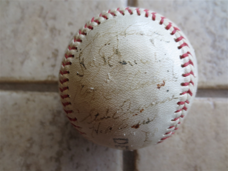Autographed 1946 Detroit Tigers Team Baseball with 25 signatures including Virgil Trucks, Hank Greenberg and Hal Newhouser            7