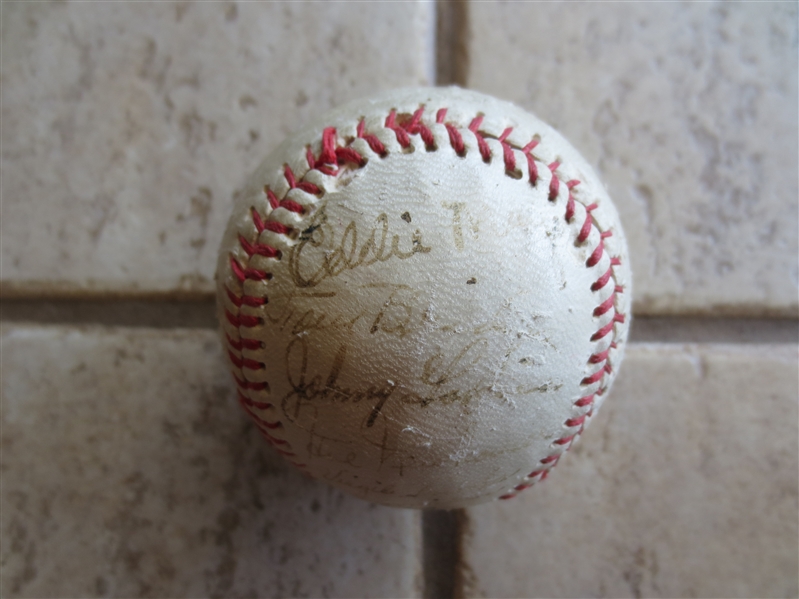 Autographed 1946 Detroit Tigers Team Baseball with 25 signatures including Virgil Trucks, Hank Greenberg and Hal Newhouser            7