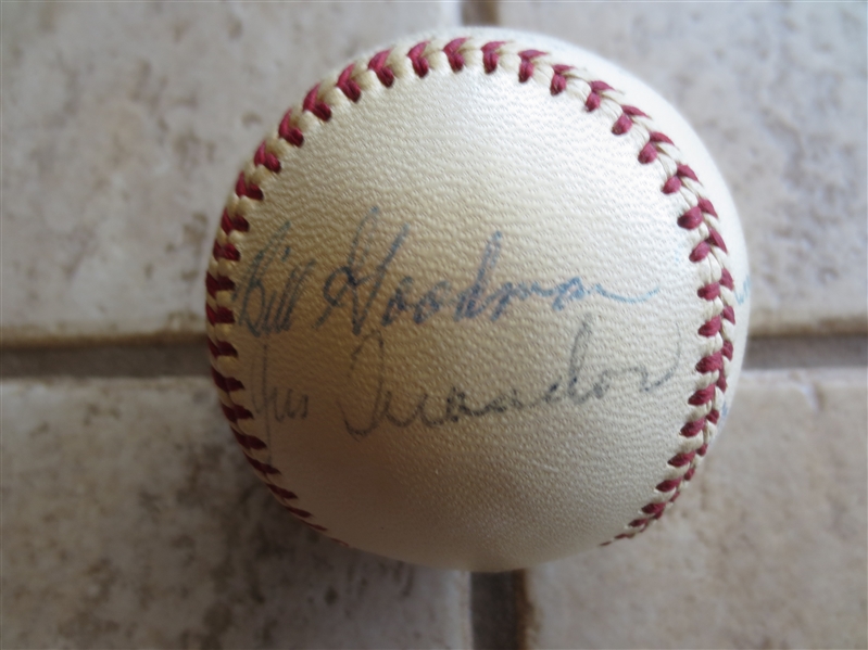 1958 Baltimore Orioles Team Signed Baseball with 7 Signatures including Brooks Robinson          1