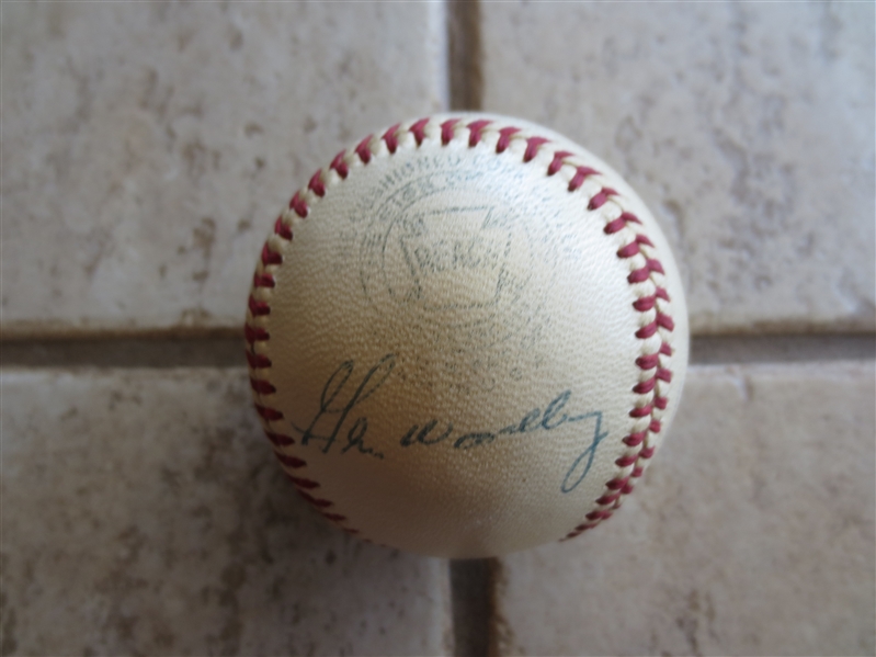 1958 Baltimore Orioles Team Signed Baseball with 7 Signatures including Brooks Robinson          1