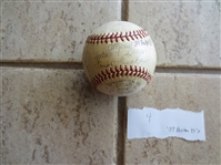 Autographed 1939 Boston Braves Team Baseball with 25 signatures (many hard to read) including Al Lopez     4