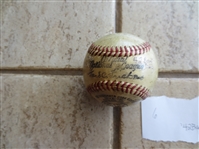 Autographed 1942 Brooklyn Dodgers Team Baseball with 19 signatures including Pee Wee Reese, Reiser, Arky Vaughan, Medwick, Herman, Camilli and more     6