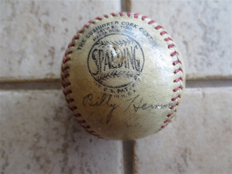 Autographed 1942 Brooklyn Dodgers Team Baseball with 19 signatures including Pee Wee Reese, Reiser, Arky Vaughan, Medwick, Herman, Camilli and more     6