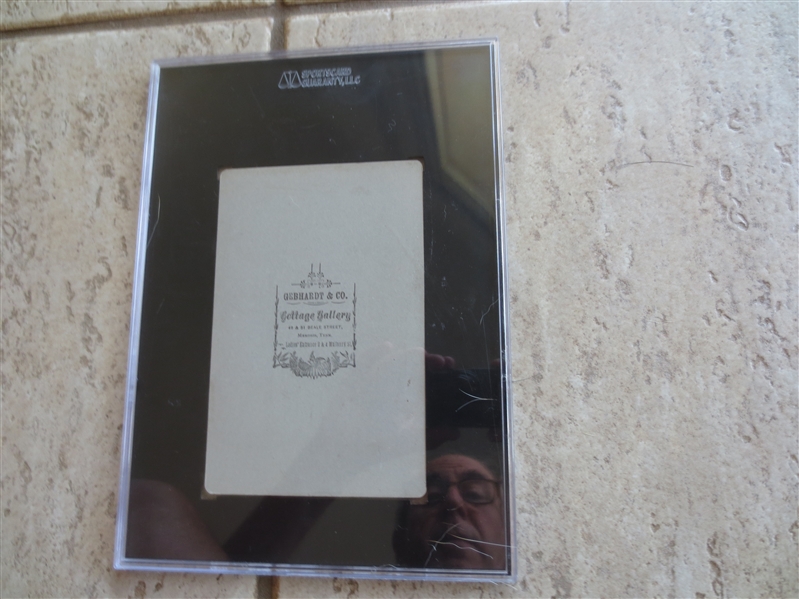 1890's Baseball Anonymous Gebhardt & Co. Studio SGC AUTHENTIC Cabinet Photo Card          027