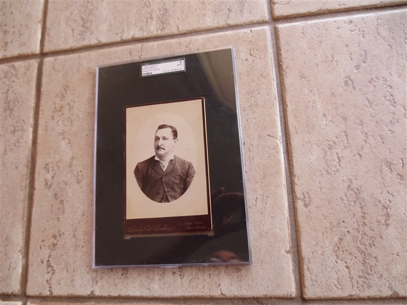 1887 Souby Art Gallery Unidentified Baseball Cabinet Photo SGC AUTHENTIC             023